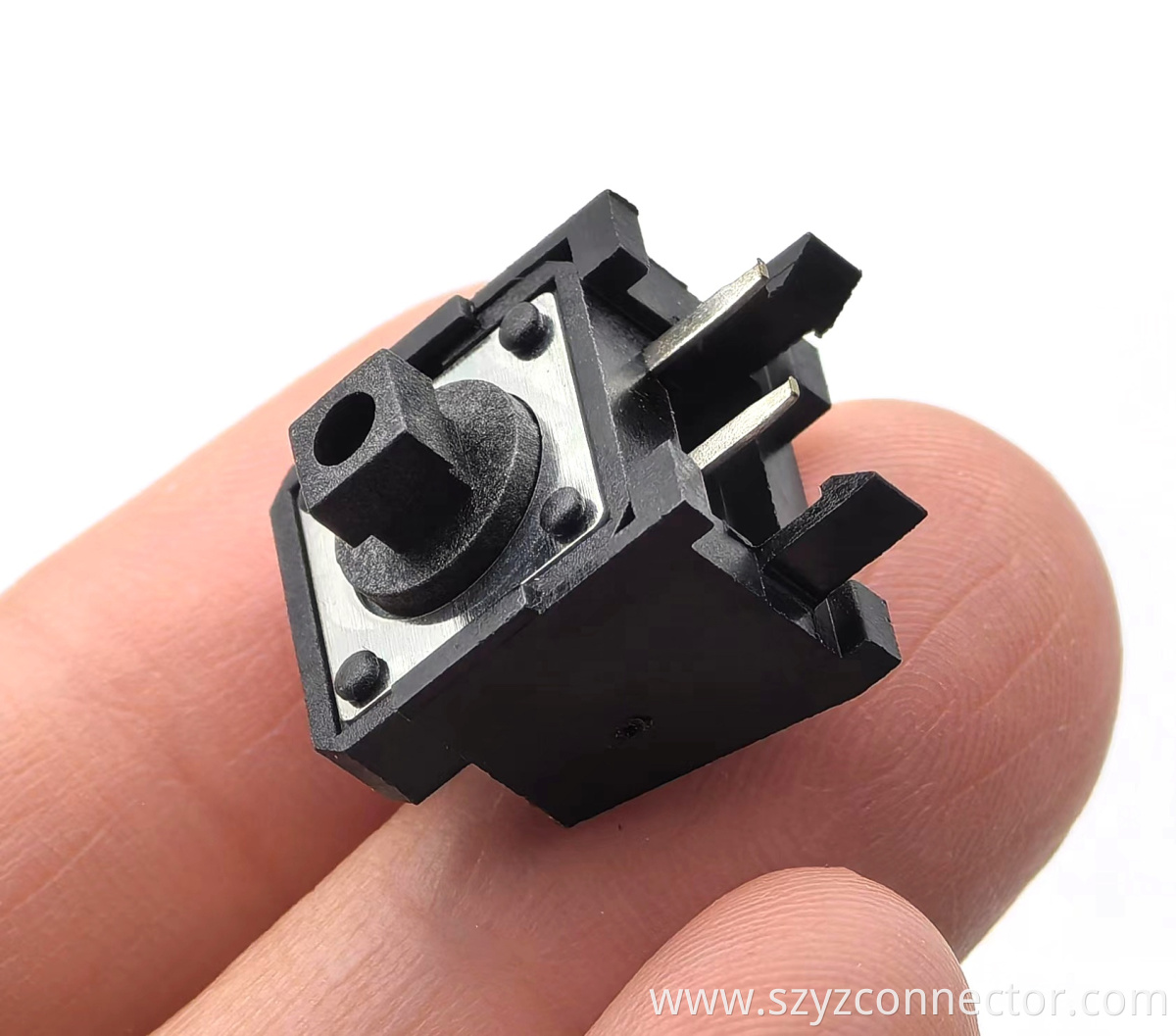 TACT SWITCH 12X12mm 4P Right Angle DIP H5mm Black Handle